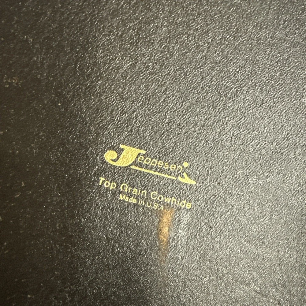 Vintage Jeppesen Airway Manual Brown Cowhide Leather 2